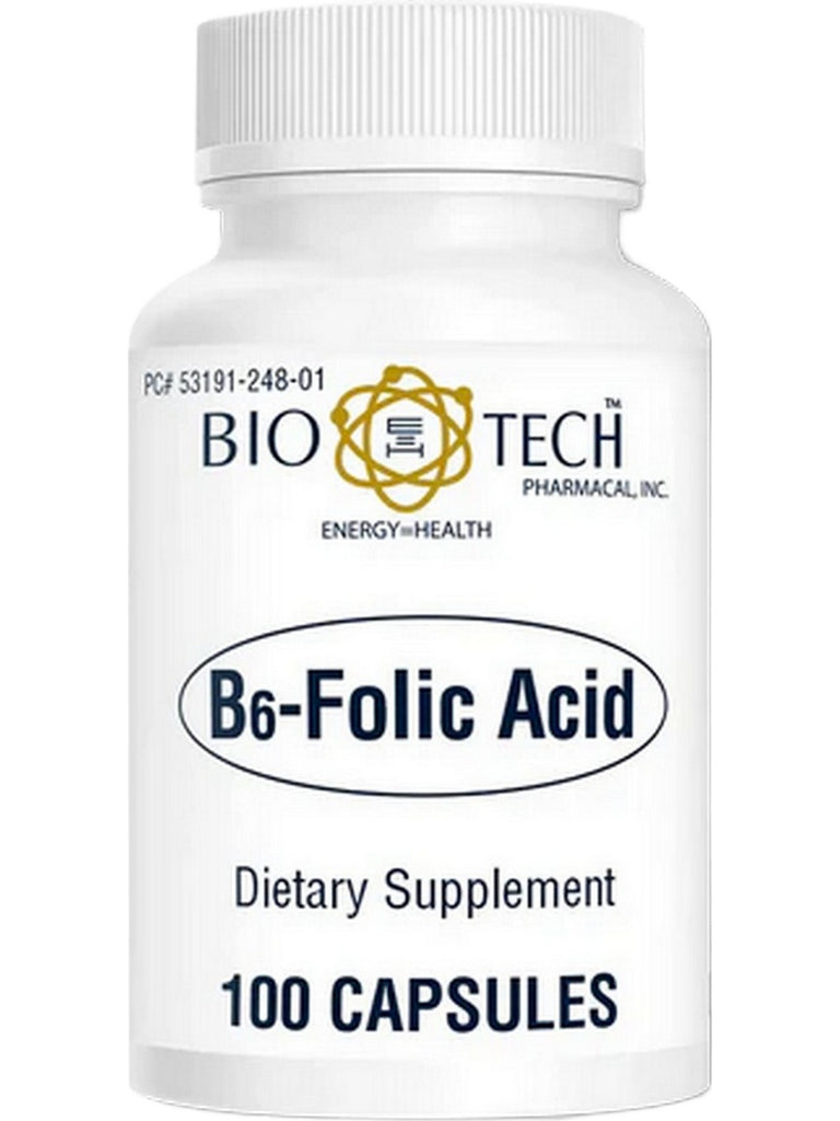 Bio-Tech Pharmacal, B6-Folic Acid, 100 Capsules