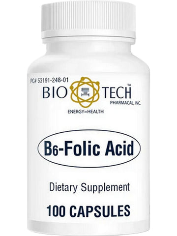 Bio-Tech Pharmacal, B6-Folic Acid, 100 Capsules