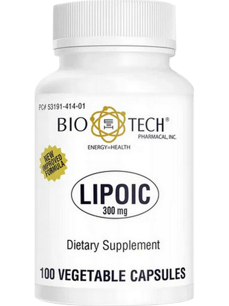 Bio-Tech Pharmacal, Lipoic, 300 mg, 100 Vegetable Capsules