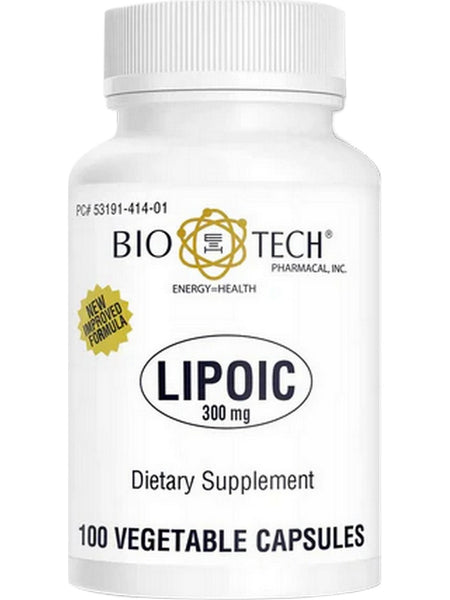 Bio-Tech Pharmacal, Lipoic, 300 mg, 100 Vegetable Capsules