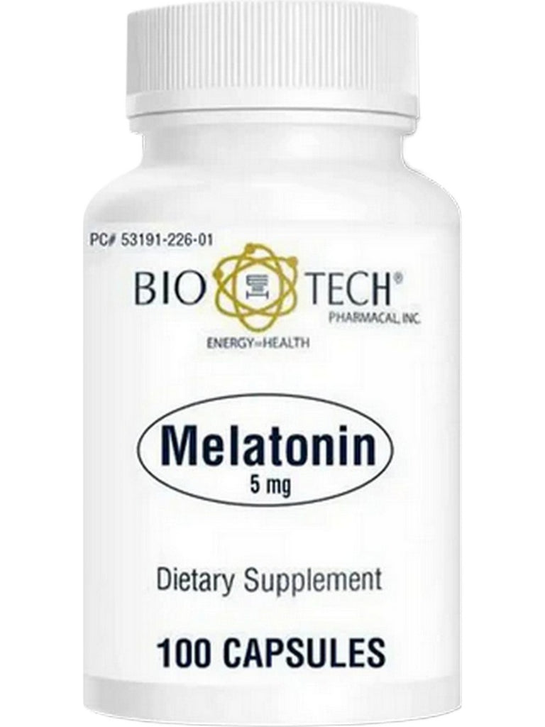 Bio-Tech Pharmacal, Melatonin, 5 mg, 100 Capsules