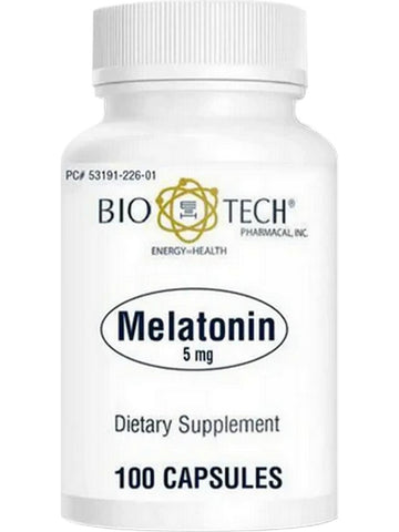 Bio-Tech Pharmacal, Melatonin, 5 mg, 100 Capsules