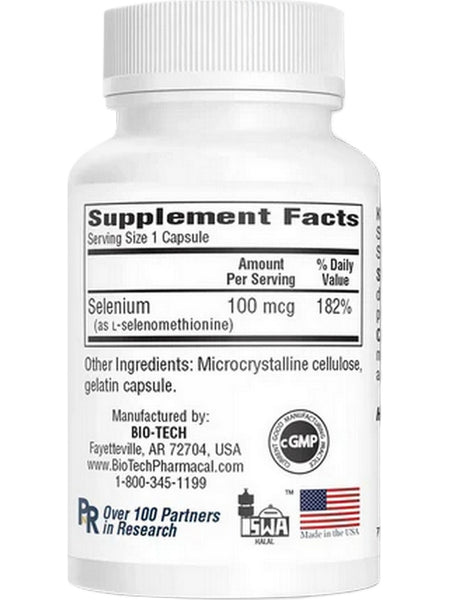 Bio-Tech Pharmacal, Se-100, 100 Capsules