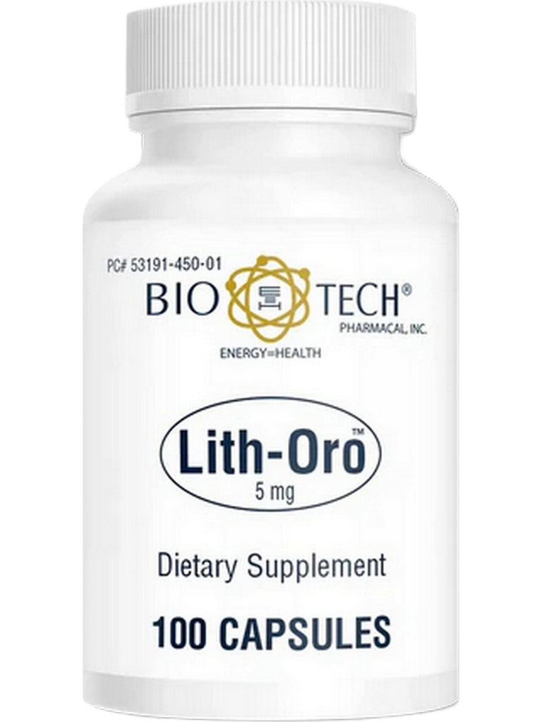 Bio-Tech Pharmacal, Lith-Oro, 5 mg, 100 Capsules