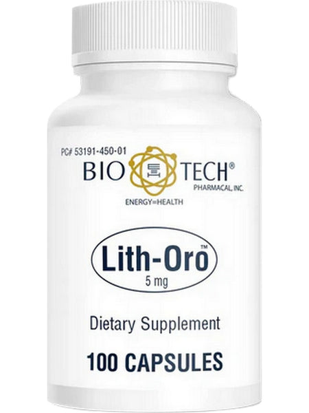 Bio-Tech Pharmacal, Lith-Oro, 5 mg, 100 Capsules
