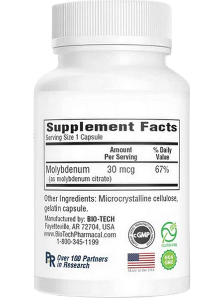 Bio-Tech Pharmacal, Molybdenum Citrate, 100 Capsules