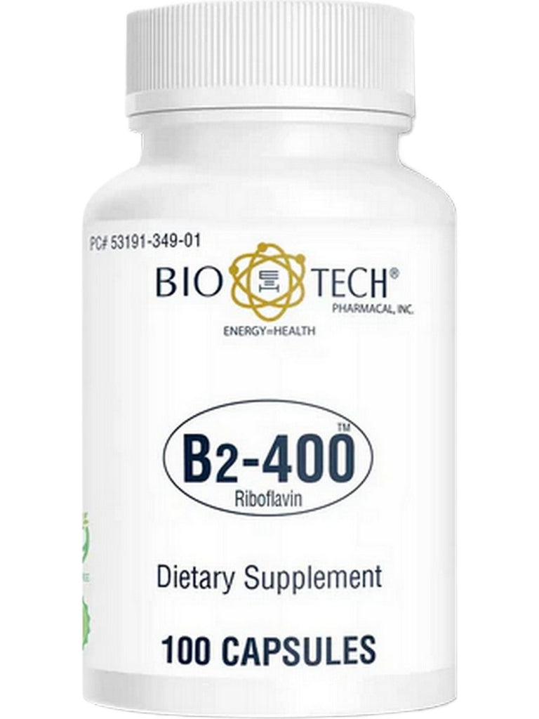 Bio-Tech Pharmacal, B2-400, Riboflavin, 100 Capsules