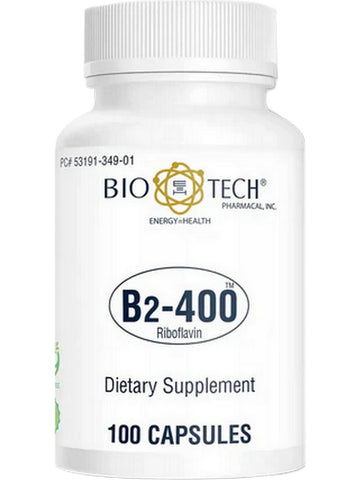 Bio-Tech Pharmacal, B2-400, Riboflavin, 100 Capsules