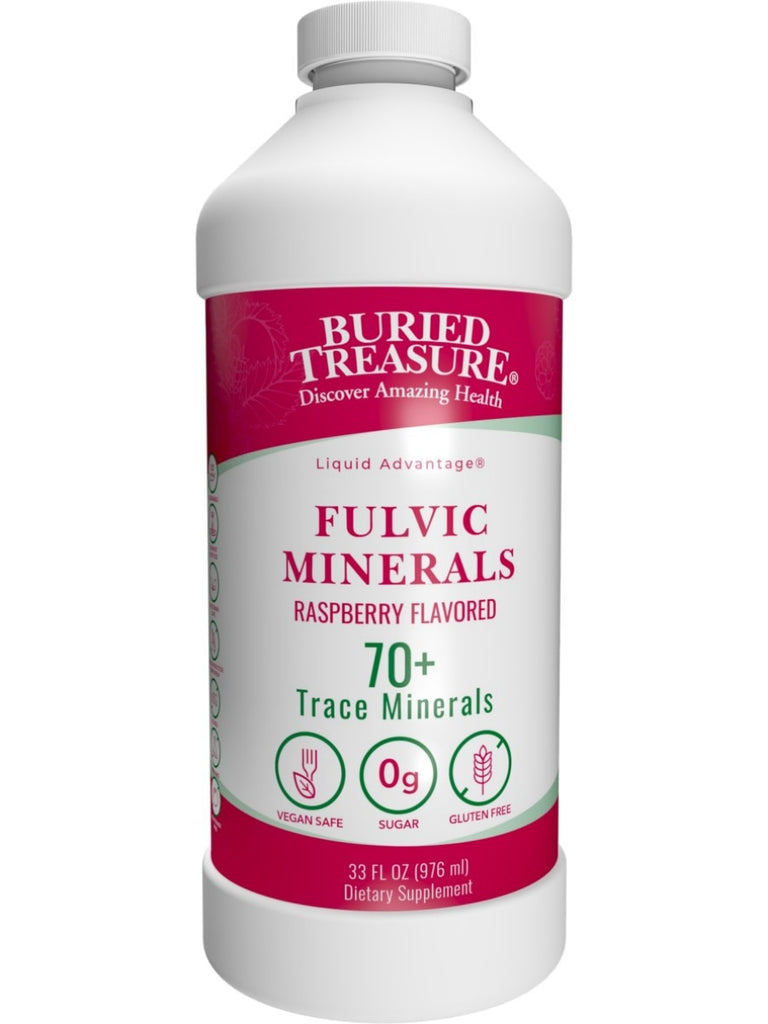 Buried Treasure, Fulvic Minerals Raspberry, 33 fl oz