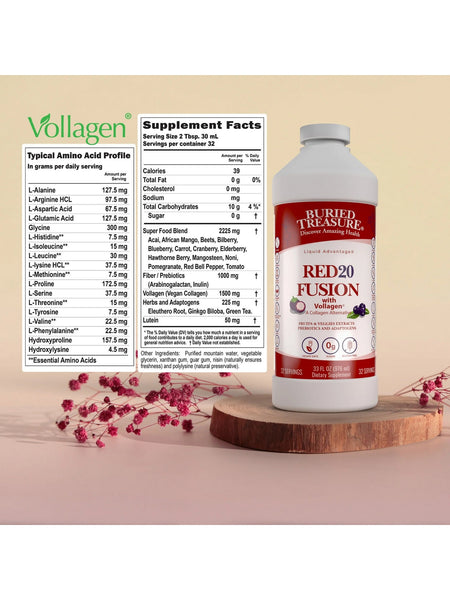 Buried Treasure, RED20 Fusion with Vollagen, 33 fl oz