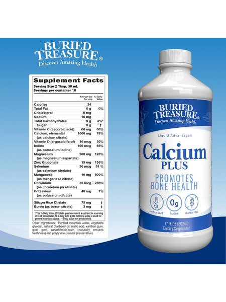 Buried Treasure, Calcium Plus Blueberry, 17 fl oz
