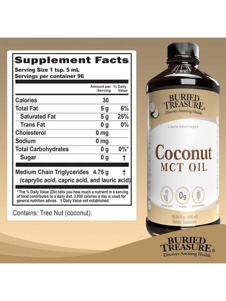 Buried Treasure, Coconut MCT Oil, 16.54 fl oz