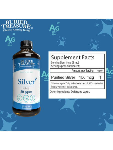 Buried Treasure, Silver Advanced Immune 30ppm, 16.54 fl oz