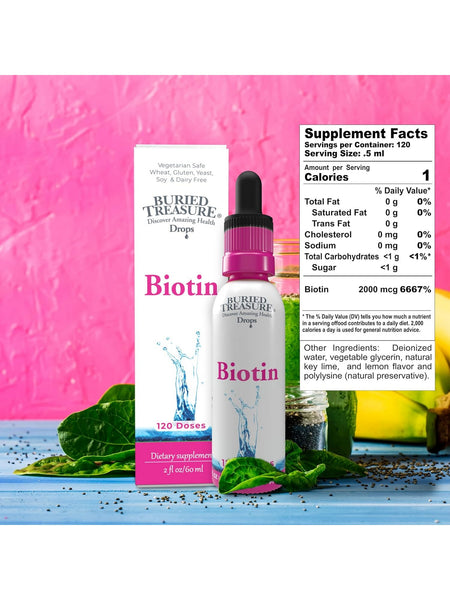 Buried Treasure, Biotin Drops, 2 fl oz