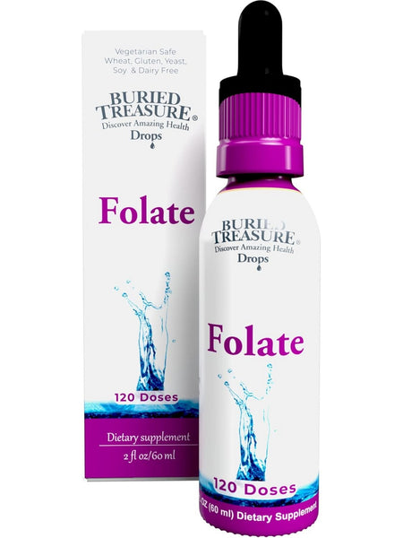 Buried Treasure, Folate Drops, 2 fl oz