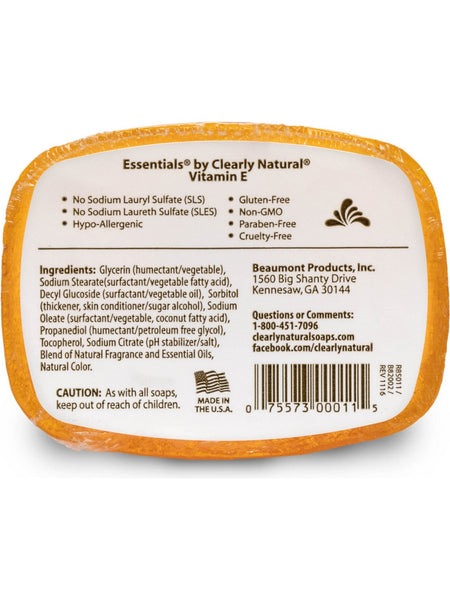 Clearly Natural, Glycerine Bar Soap, Vitamin E, 4 oz