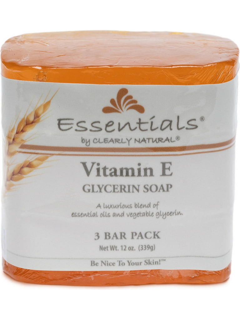 Clearly Natural, Glycerine Bar Soap, Vitamin E, 4 oz, 3 Bar-Pack