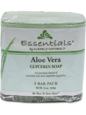 Clearly Natural, Glycerine Bar Soap, Aloe Vera, 4 oz, 3 Bar-Pack