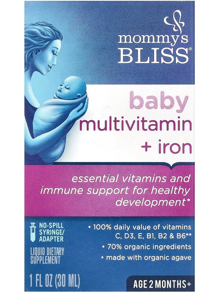 Mommy's Bliss, Baby Multivitamin + Iron, Age 2 Months +, 1 fl oz