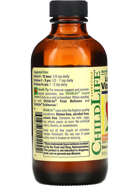 ChildLife Essentials, Liquid Vitamin C, Natural Orange, 4 fl oz