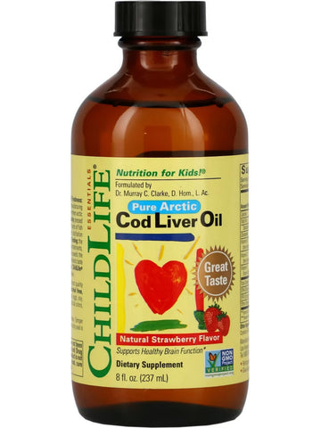 ChildLife Essentials, Pure Arctic Cod Liver Oil, Natural Strawberry, 8 fl oz
