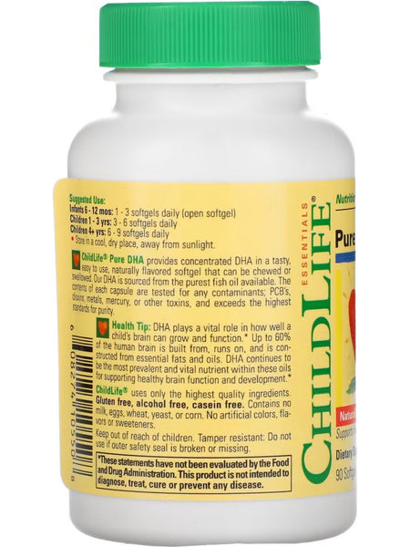 ChildLife Essentials, Pure DHA, Natural Berry, 90 Softgels
