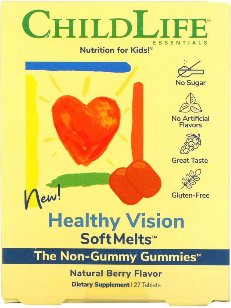 ChildLife Essentials, Healthy Vision SoftMelts, Natural Berry, 27 Tablets