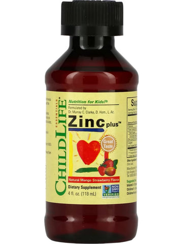 ChildLife Essentials, Zinc Plus, Natural Mango Strawberry, 4 fl oz
