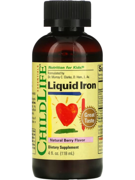 ChildLife Essentials, Liquid Iron, Natural Berry, 4 fl oz
