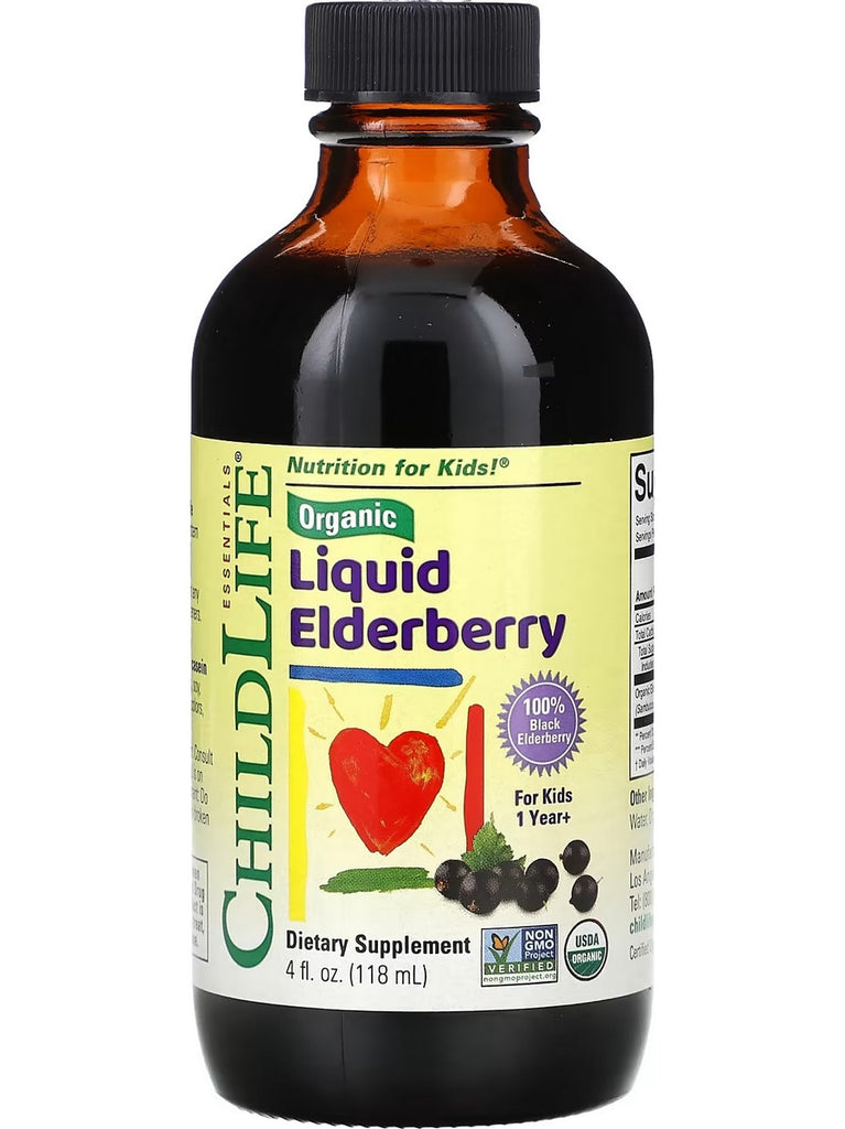 ChildLife Essentials, Organic Liquid Elderberry, 4 fl oz