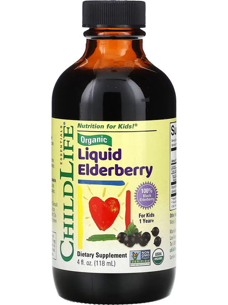 ChildLife Essentials, Organic Liquid Elderberry, 4 fl oz