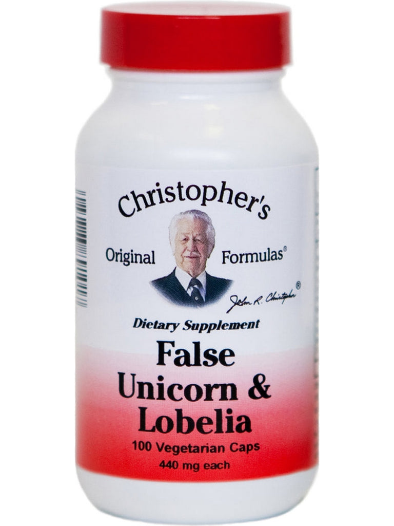 Christopher's Original Formulas, False Unicorn and Lobelia, 100 Vegetarian Caps