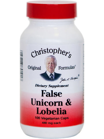 Christopher's Original Formulas, False Unicorn and Lobelia, 100 Vegetarian Caps