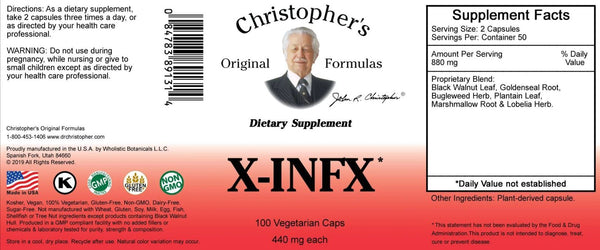 Christopher's Original Formulas, X-Infx, 100 Vegetarian Caps