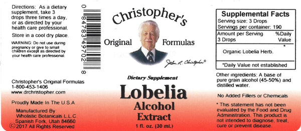 Christopher's Original Formulas, Lobelia Alcohol Extract, 1 fl oz