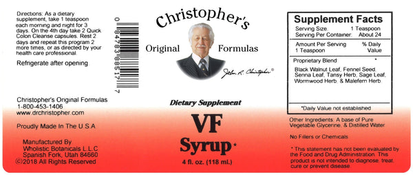 Christopher's Original Formulas, VF Syrup, 4 fl oz