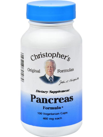 Christopher's Original Formulas, Pancreas, 100 Vegetarian Caps