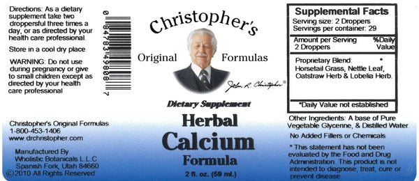 Christopher's Original Formulas, Herbal Calcium Formula, 2 fl oz