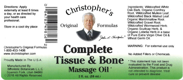 Christopher's Original Formulas, Complete Tissue & Bone Massage Oil, 2 fl oz