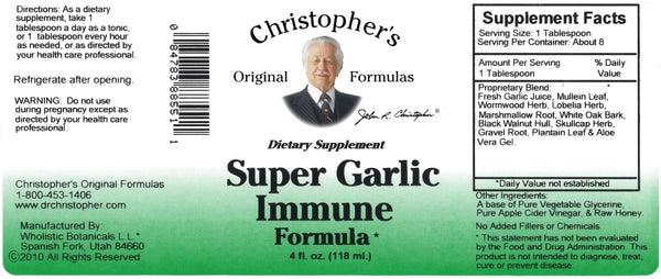 Christopher's Original Formulas, Super Garlic Immune, 4 fl oz