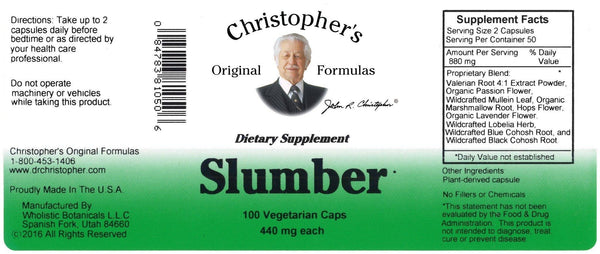 Christopher's Original Formulas, Slumber, 100 Vegetarian Caps