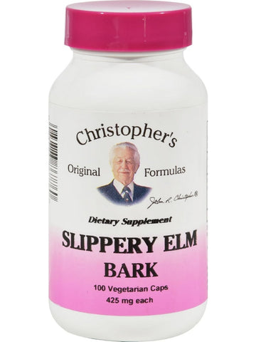 Christopher's Original Formulas, Slippery Elm Bark, 100 Vegetarian Caps
