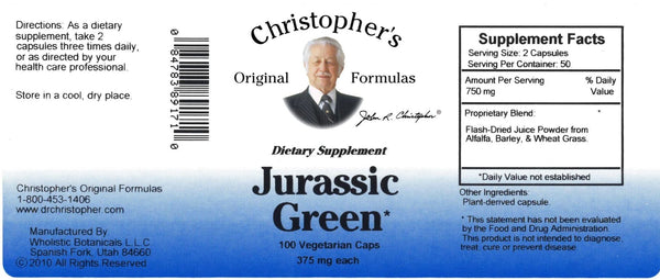 Christopher's Original Formulas, Jurassic Green, 100 Vegetarian Caps