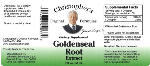Christopher's Original Formulas, Goldenseal Root, 2 fl oz