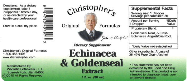 Christopher's Original Formulas, Echinacea & Goldenseal, 1 fl oz