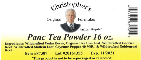 Christopher's Original Formulas, Panc Tea Powder, 16 oz