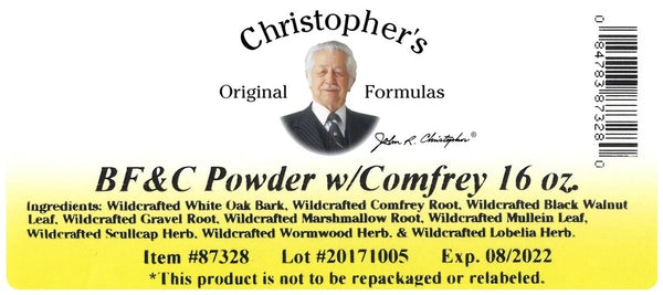 Christopher's Original Formulas, BF&C Powder with Comfrey, 16 oz