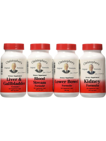Christopher's Original Formulas, Herbal Cleansing Kit, Capsule, 1 Kit (12 Bottles)
