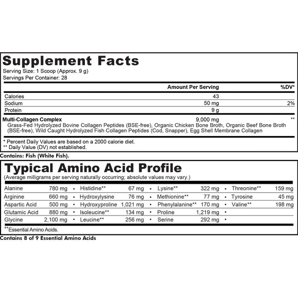 Codeage, Multi Collagen Protein Powder Mini, 8.9 oz