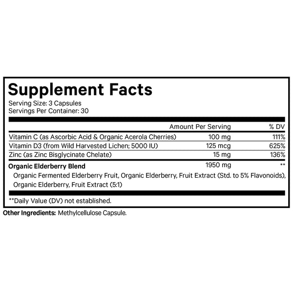 Codeage, Elderberry Vitamins, 90 Capsules